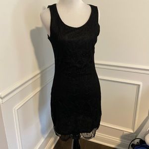 Venus Black Mini Lace Dress